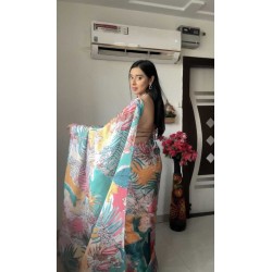 Ready to wear beautiful printed saree